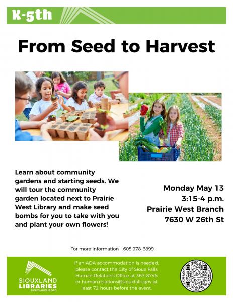 Image for event: From Seed to Harvest